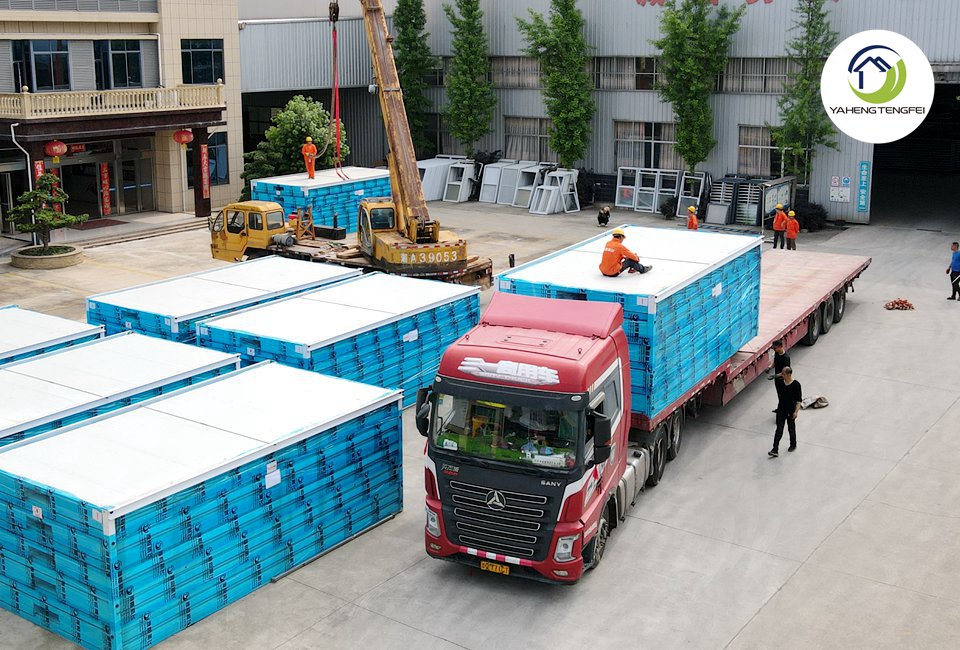 Export of mobile folding houses