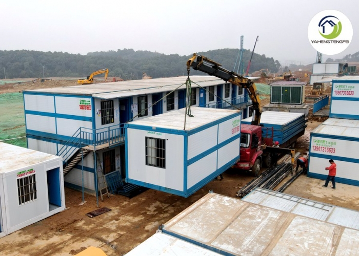 Double-storey foldable houses for occupancy and office use