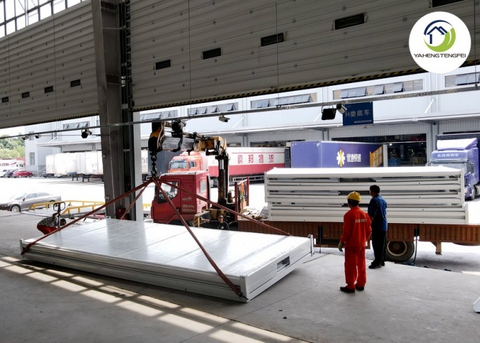 Logistics park indoor connecting folding container office room