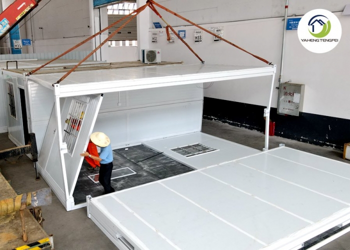 Logistics park indoor connecting folding container office room