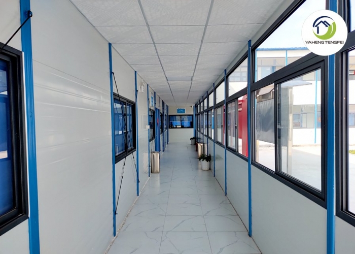 Prefab container house project department, with living and office accommodation