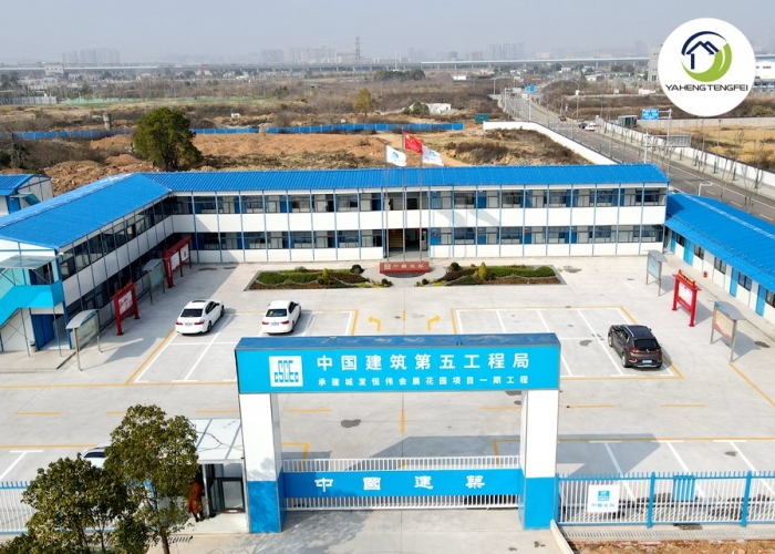 Prefab container house project department, with living and office accommodation