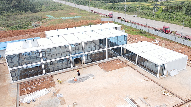 Two-Story Modular Flat-Pack Container Office