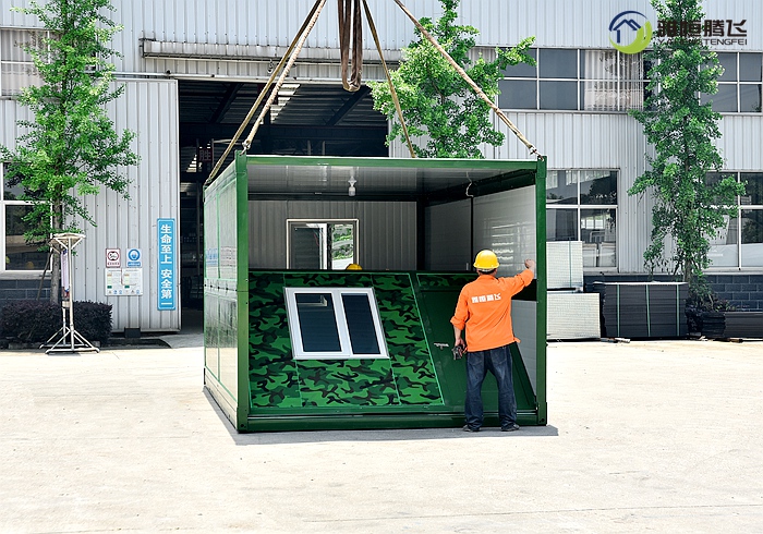 Camouflage-Styled Camp and Military Foldable Container Houses